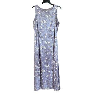 VTG JR Bentley Maxi Dress Sleeveless High Neck Purple Floral Whimsical Ethereal
